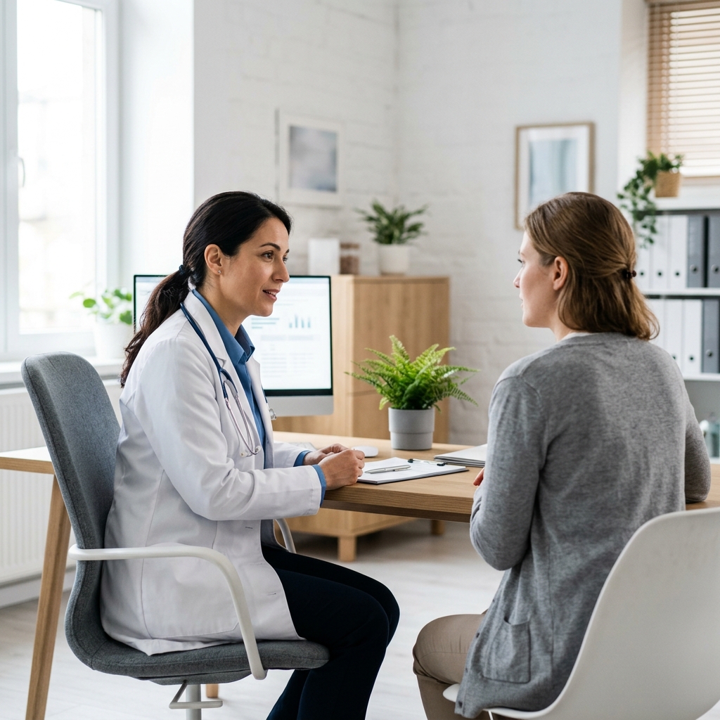 Doctor-patient consultation at True Care Clinic